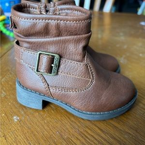OshKosh B'gosh Brown Ankle Boots with Buckle